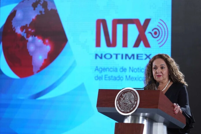 Sanjuana Martínez Montemayor, directora de Notimex. Fuente: AP