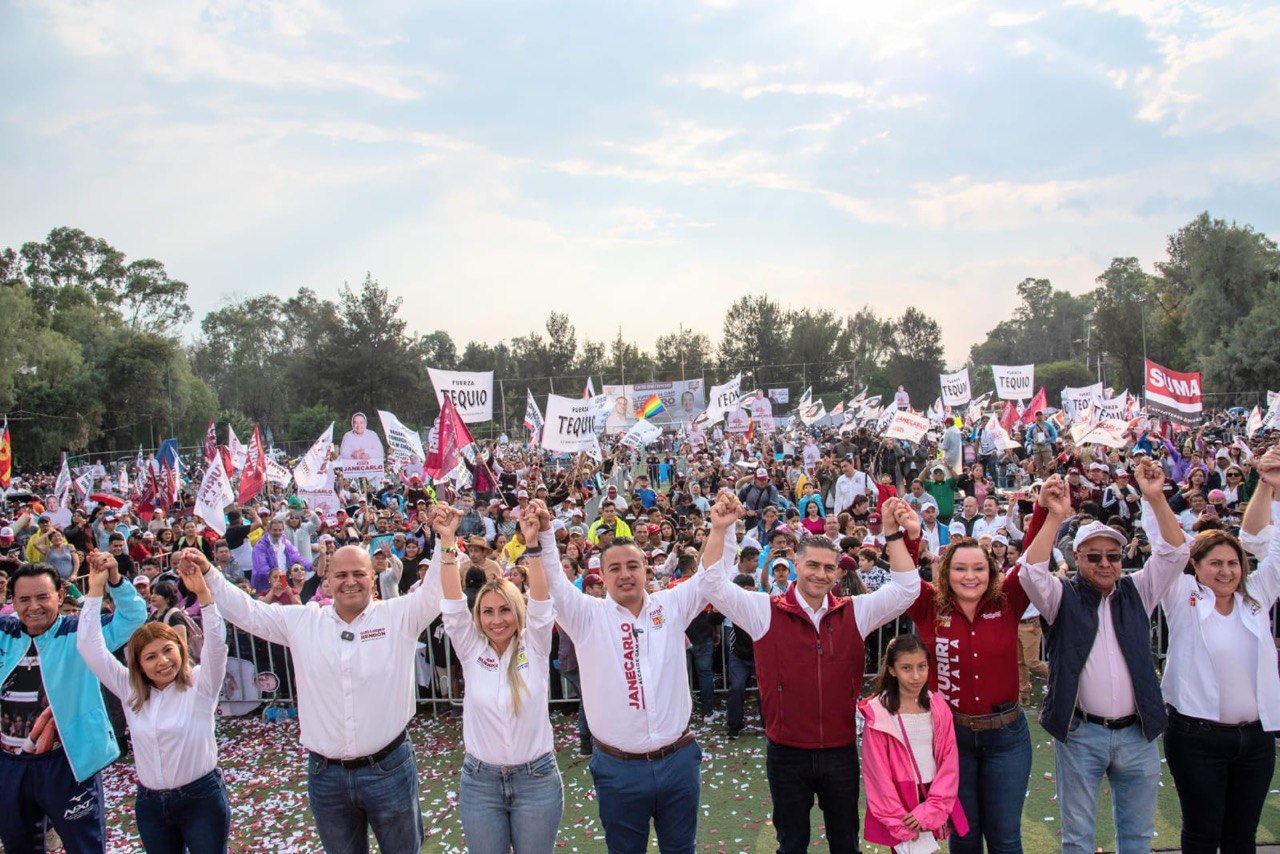 Los morenistas Janecarlo Lozano y Omar García Harfuch. Fuente: Cortesía