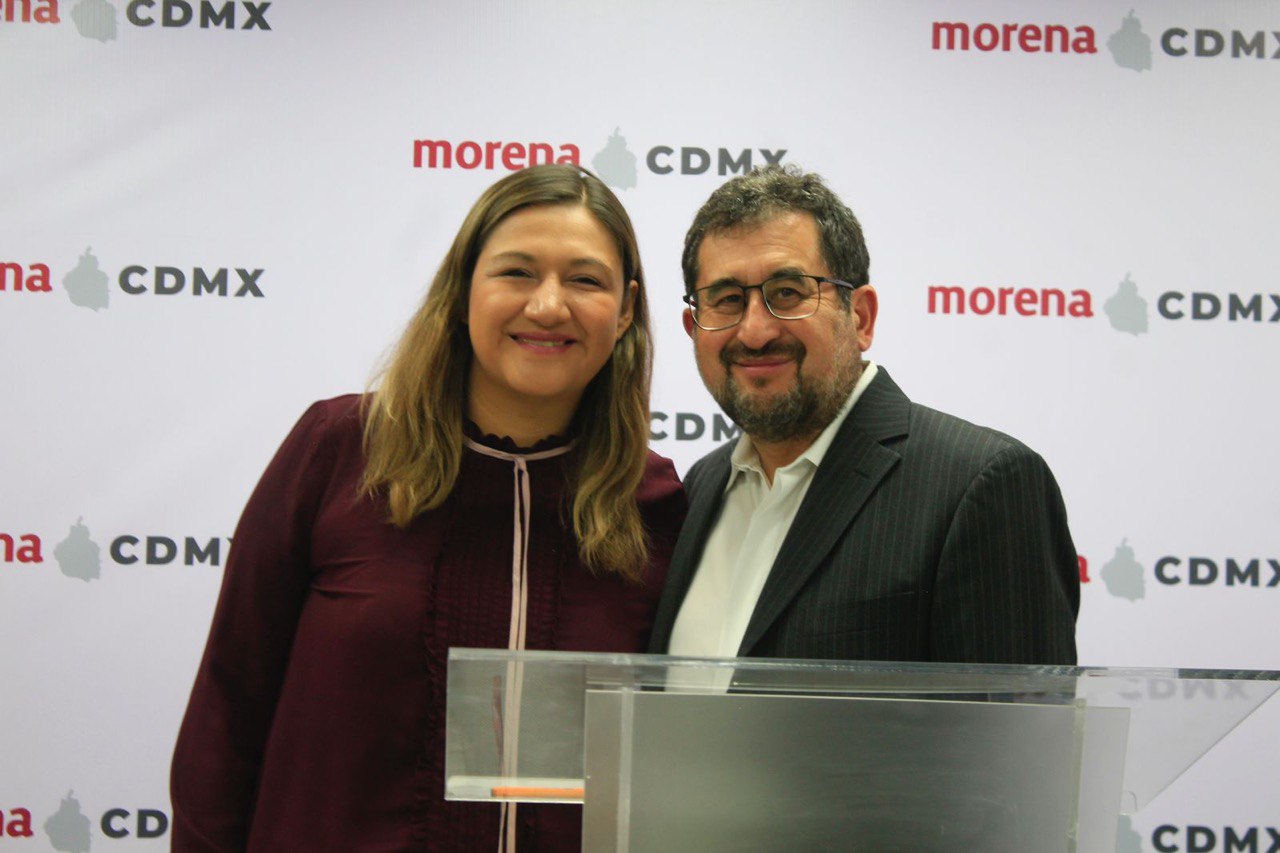 Los morenistas Nancy Núñez y César Cravioto. Fuente: Cortesía