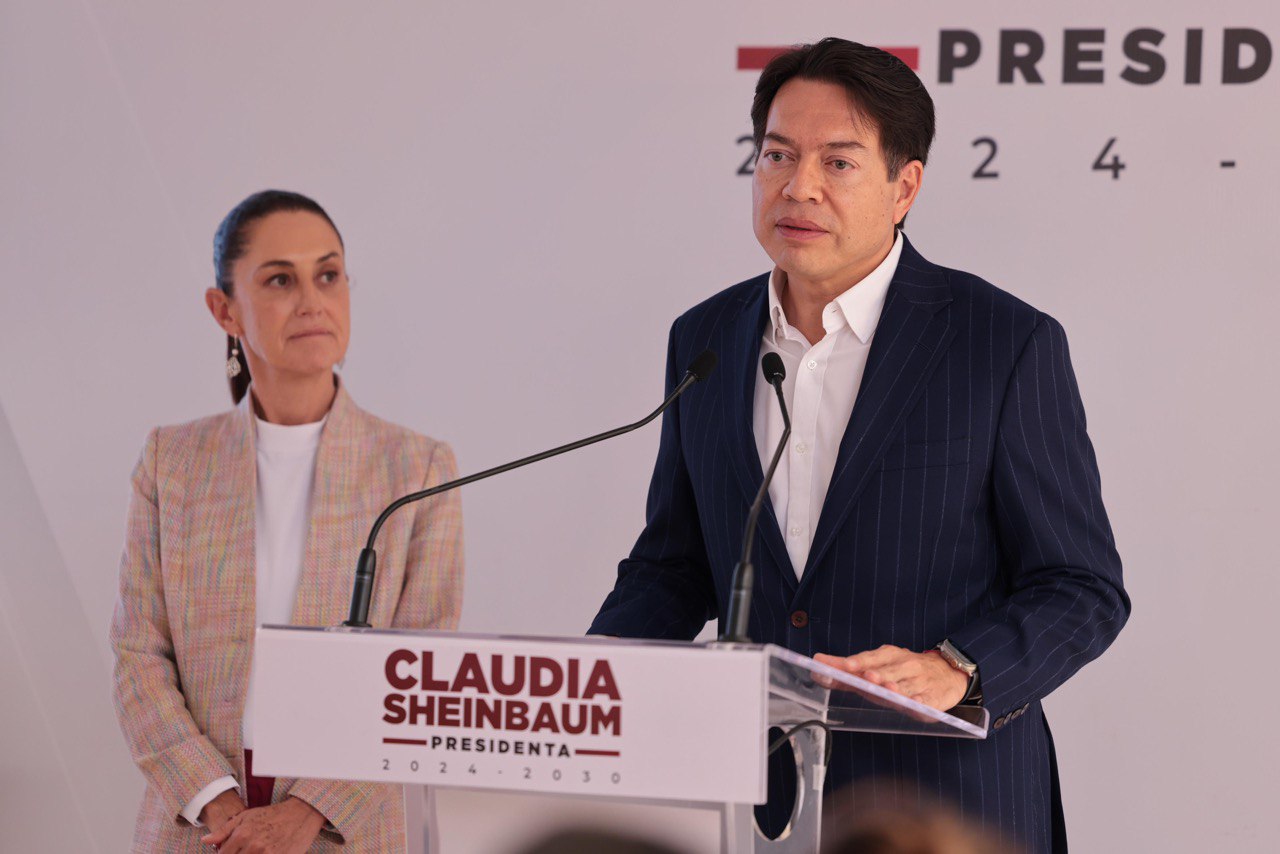 Los morenistas Claudia Sheinbaum y Mario Delgado. Fuente: Cortesía