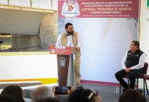 Isaac Montoya y Delfina Gómez inauguran la rehabilitación con concreto hidráulico de lateral de Periférico Norte El morenista, alcalde Isaac Montoya. Foto Cortesía