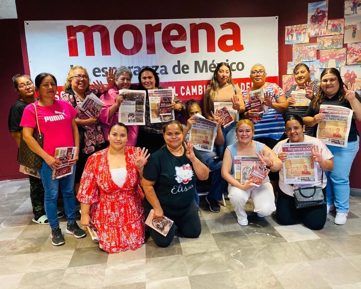 Morenistas en San Felipe. Foto Cortesía