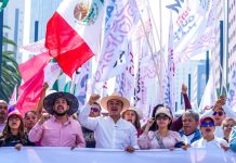 Más de 20 mil maderenses respaldan a Claudia Sheinbaum en el Monumento a la Revolución Janecarlo Lozano Reynoso, alcalde de la GAM. Foto Cortesía