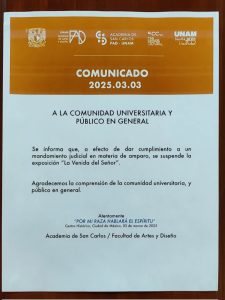 CRÉDITOS: ACADEMIA DE SAN CARLOS FAD